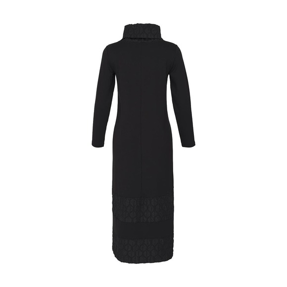 Women's Long Maxi Black Dress Size M Ever Sassy Cowl Neck Knit Comfy Stylish NWT - Picture 2 of 3